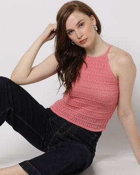 jdy by only Pointelle-Knit Round-Neck Pullover-picture-18