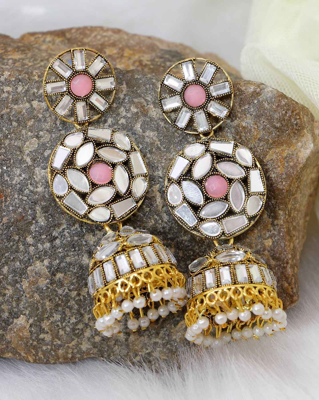 Light Pink Kundan Chandbali Earrings/kundan Earrings/bollywood  Jewelry/indian Earrings/pakistani Jewelry/ Punjabi Jhumka - Etsy | Fancy  jewellery, Indian jewelry earrings, Indian earrings