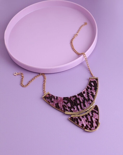 Buy Gold-Toned & Purple Necklaces & Pendants for Women by Youbella Online |  Ajio.com