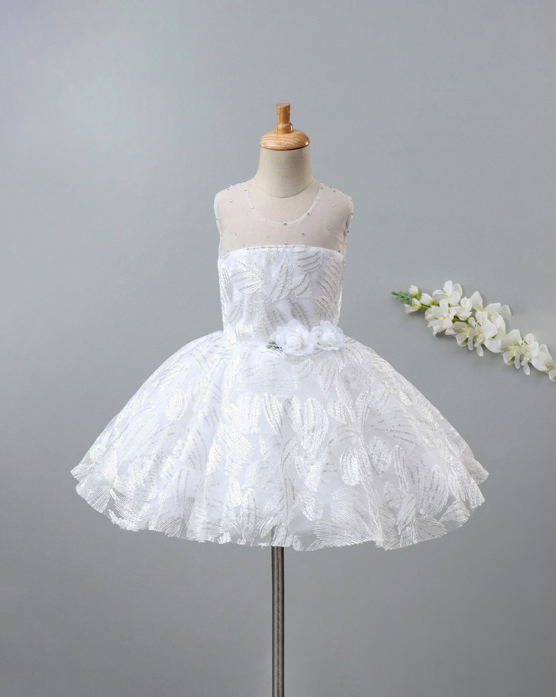 Kids Stylish White Floral Designer Frock & Dresses for Baby Girl. – The  Venutaloza Store