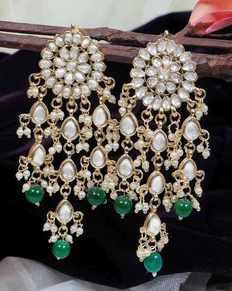 kundan chandbali earrings kce230093 – RevaBeads