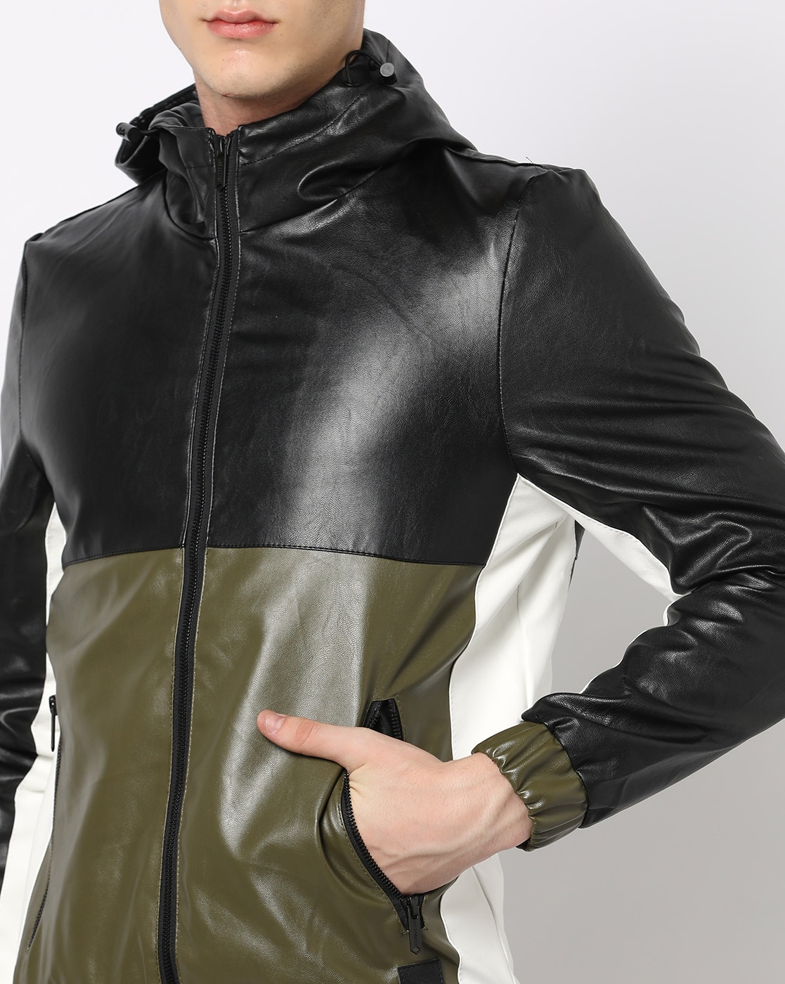 Buy Black & Olive Jackets & Coats for Men by LEE COOPER Online | Ajio.com