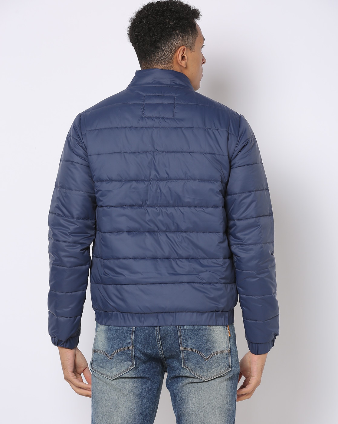 Roadster Men Grey Solid Puffer Jacket