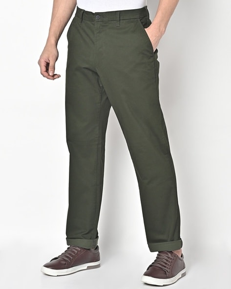 Buy Green Trousers & Pants for Men by Marks & Spencer Online