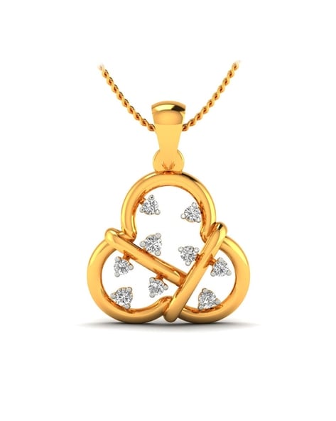 Mahi Gold Plated Wheel Pendant with Chain for Men and Women (PS1101777