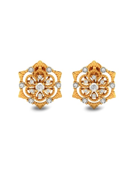 Juliet Gold Diamond and Ruby Stud Earrings – MOI - Boutique Everyday Luxury