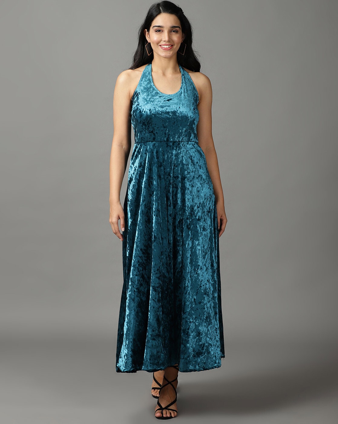 Turquoise Blue Georgette Gowns for Festive Shop Online at Soch
