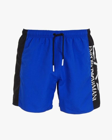 Polyester Contrast Logo Boxer Shorts