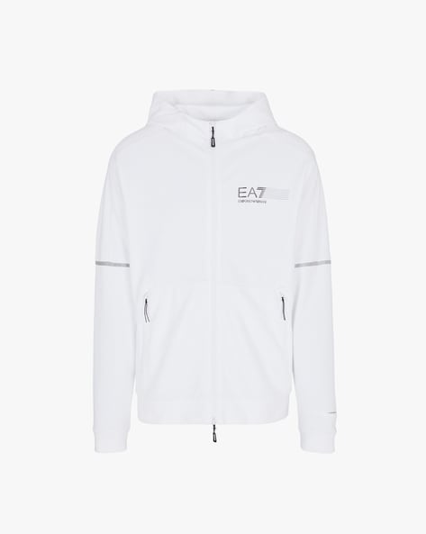 Ea7 cheap white hoodie