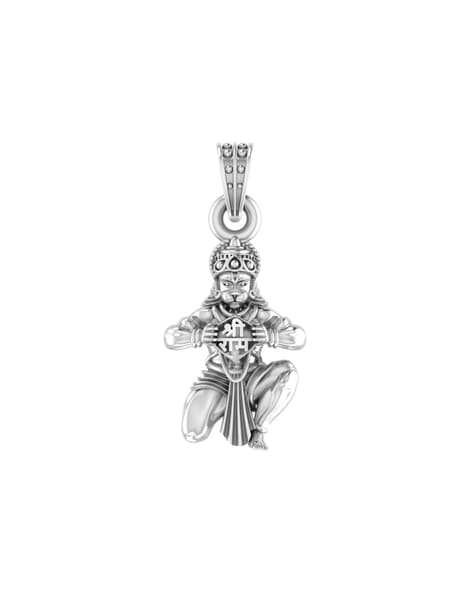 Silver on sale locket hanuman