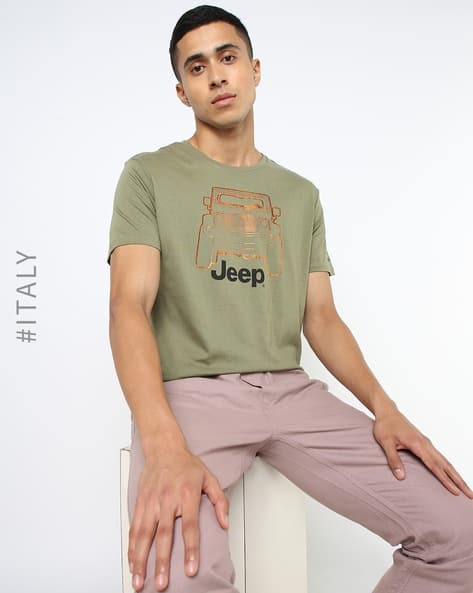 Jeep Print Magliette Jeep Ovs Buy Olive Green Tshirts For Men By