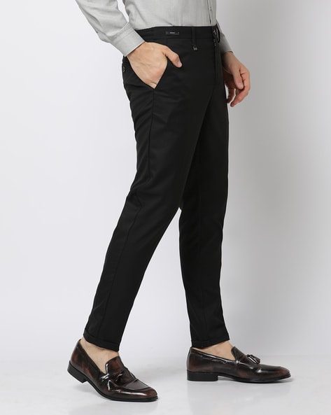 Tapered Fit Flat-Front Trousers