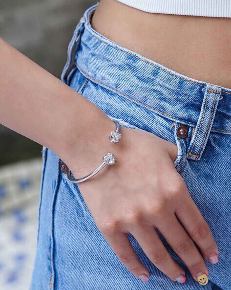 Buy White Bracelets  Bangles for Women by Queen Be Online  Ajiocom