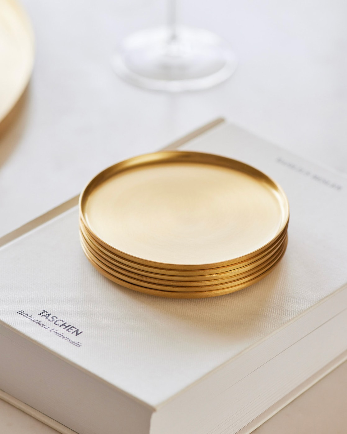 Buy Fleck Set of 4 Heirloom Brass Coasters