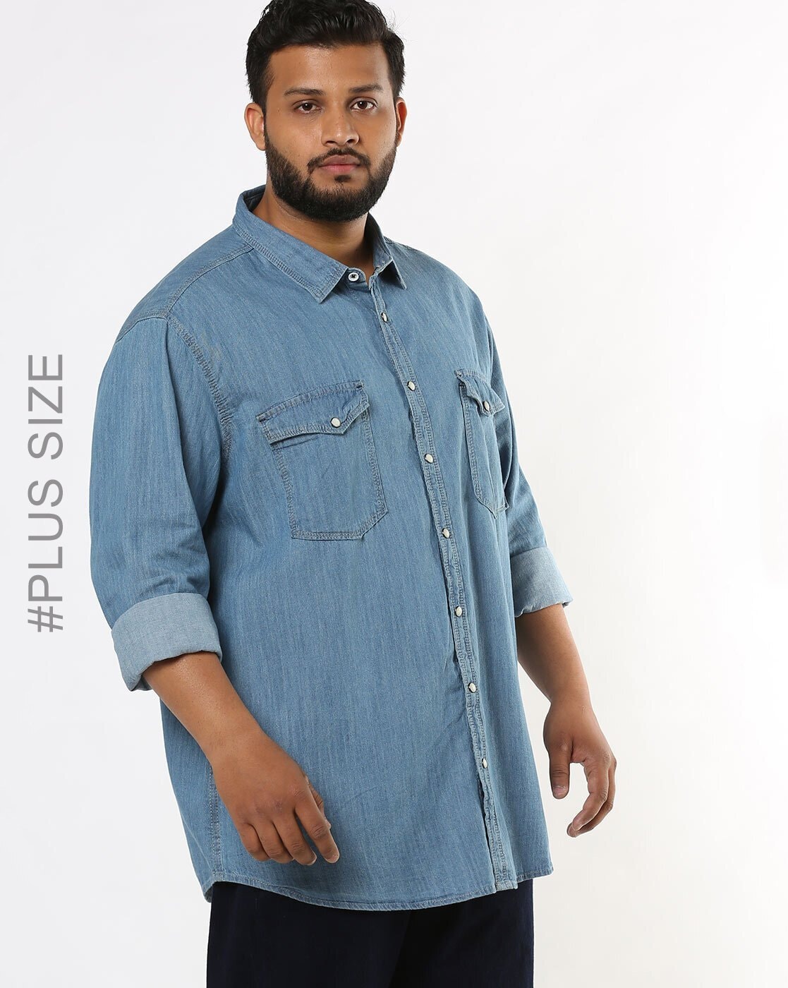 Buy Forever 21 Blue Regular Fit Denim Shirt for Mens Online @ Tata CLiQ