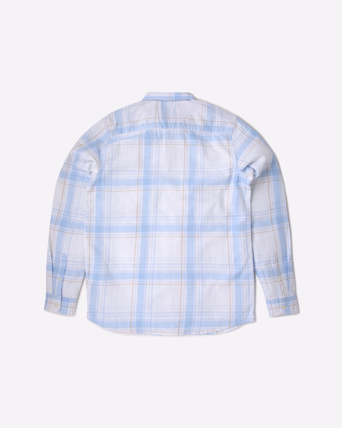 Juscubs Checked Shirt with Patch Pocket For Boys (Blue, 8-9Y)