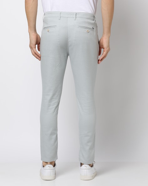 Skinny Fit Flat-Front Ankle Length Chinos