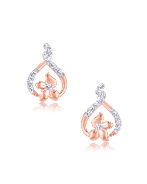 Buy Jennifer Diamond Earrings 18 KT yellow gold (2.5 gm). | Online By  Giriraj Jewellers