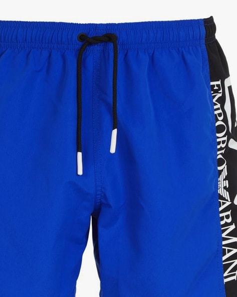 Polyester Contrast Logo Boxer Shorts