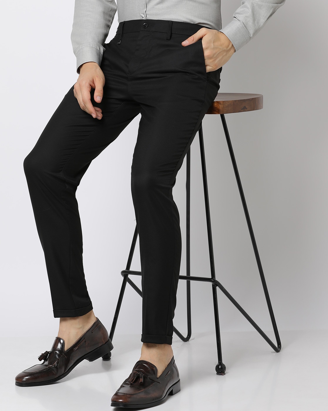 CHARCOAL Regular Fit Men Black Trousers  Buy CHARCOAL Regular Fit Men  Black Trousers Online at Best Prices in India  Flipkartcom
