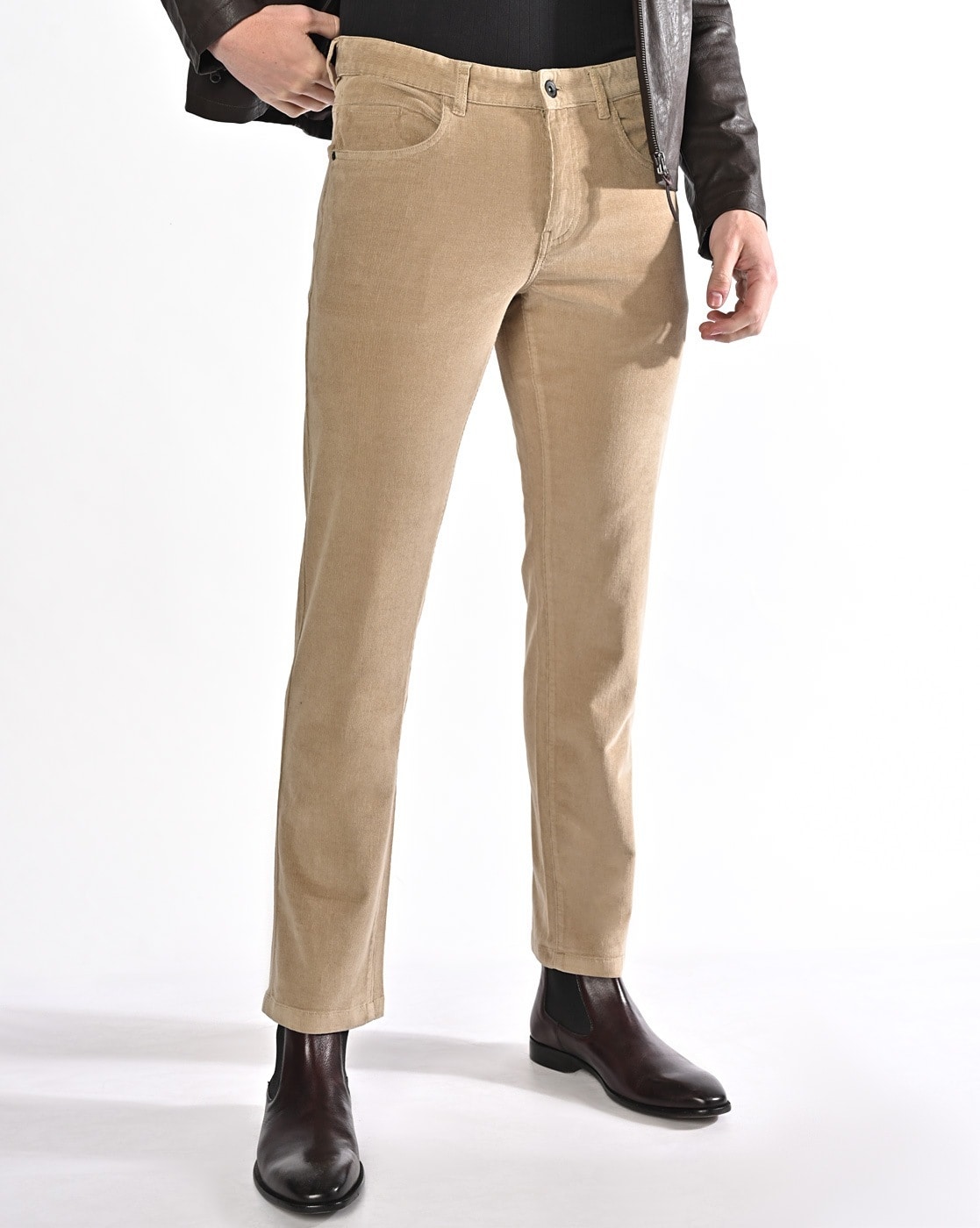 Buy Men Corduroy Dress Pants Bespoke High Waist Regular Fit Double Online  in India  Etsy