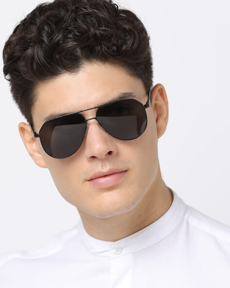 Carlton London Black Lens & Blue Aviator Sunglasses With Uv Protected –  Carlton London Online