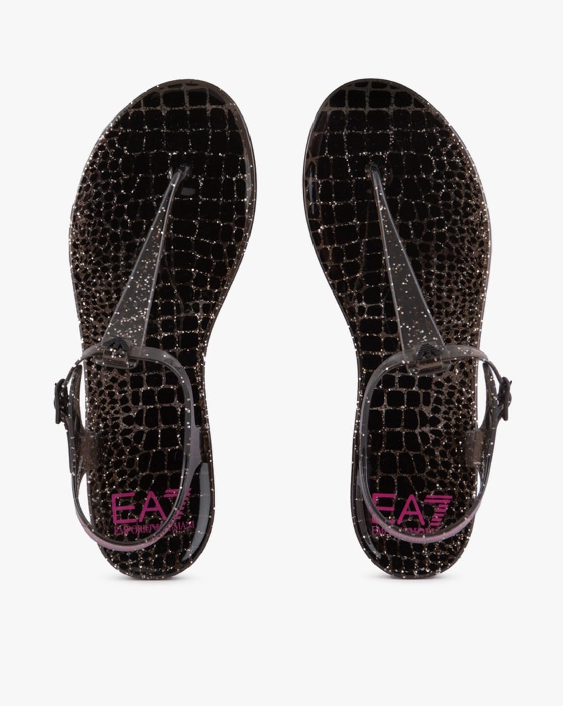 Transparent PVC sandals with eagle patch | EMPORIO ARMANI Unisex