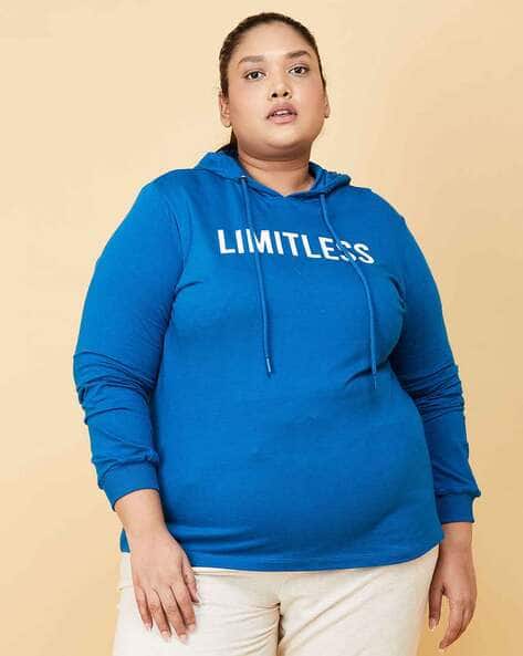 Printed Plus Size Hooded Pullover