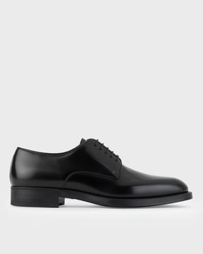 Armani black 2025 formal shoes