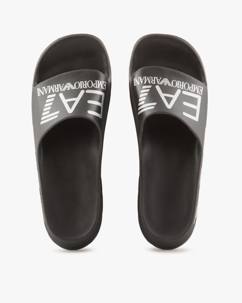 Buy Black Flip Flop Slippers for Men by EA7 Emporio Armani