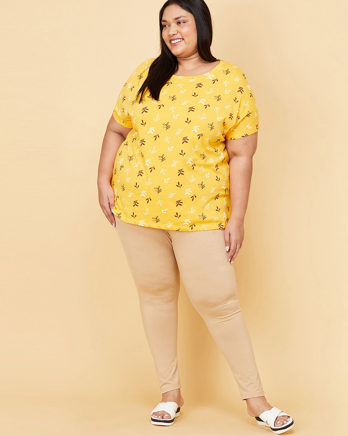 Buy Yellow Leggings for Women by LYRA Online | Ajio.com