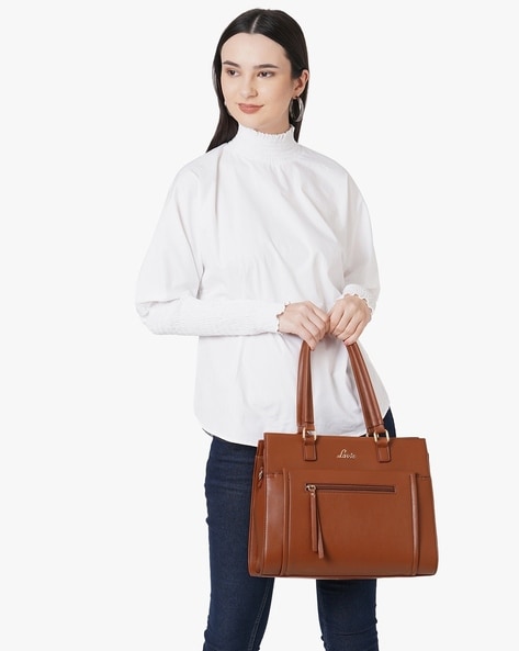 Buy LAVIE Women Brown Satchel Tan Online @ Best Price in India