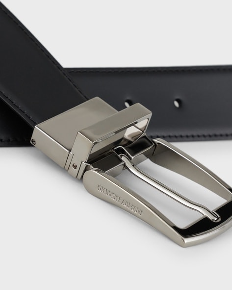 Rectangle Buckle Leather Belt