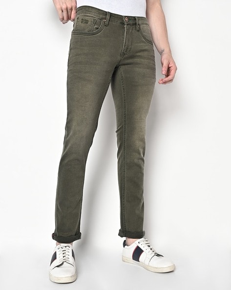 Buy Olive Green Jeans for Men by SIN Online
