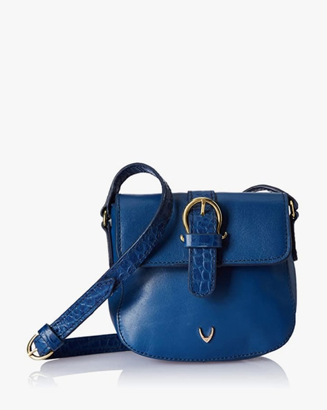 Buy HIDESIGN Women Blue Sling Bag Blue Online @ Best Price in India
