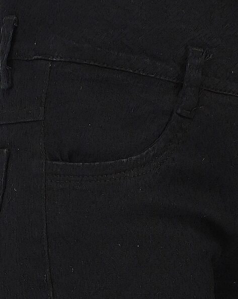 Plain Black Skinny Jeans High Waisted Stretchy Versatile - Temu