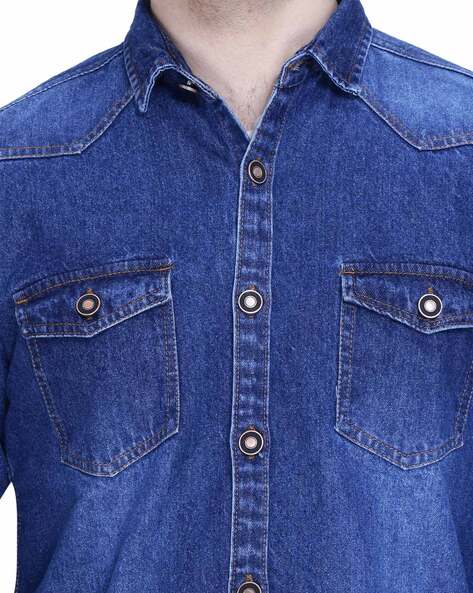 Double Pocket Denim Shirt – KEF CLOTHING