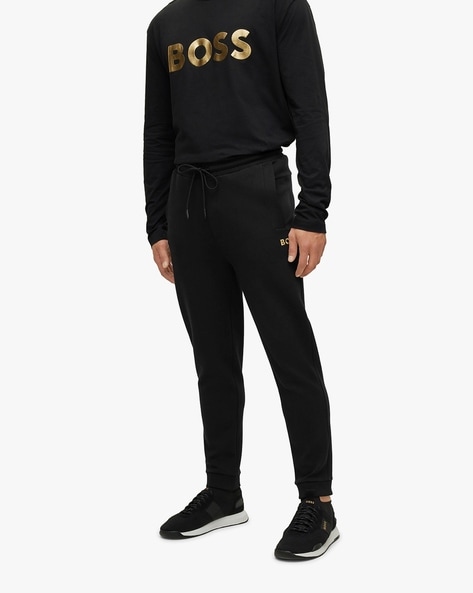 Black and gold online hugo boss tracksuit bottoms