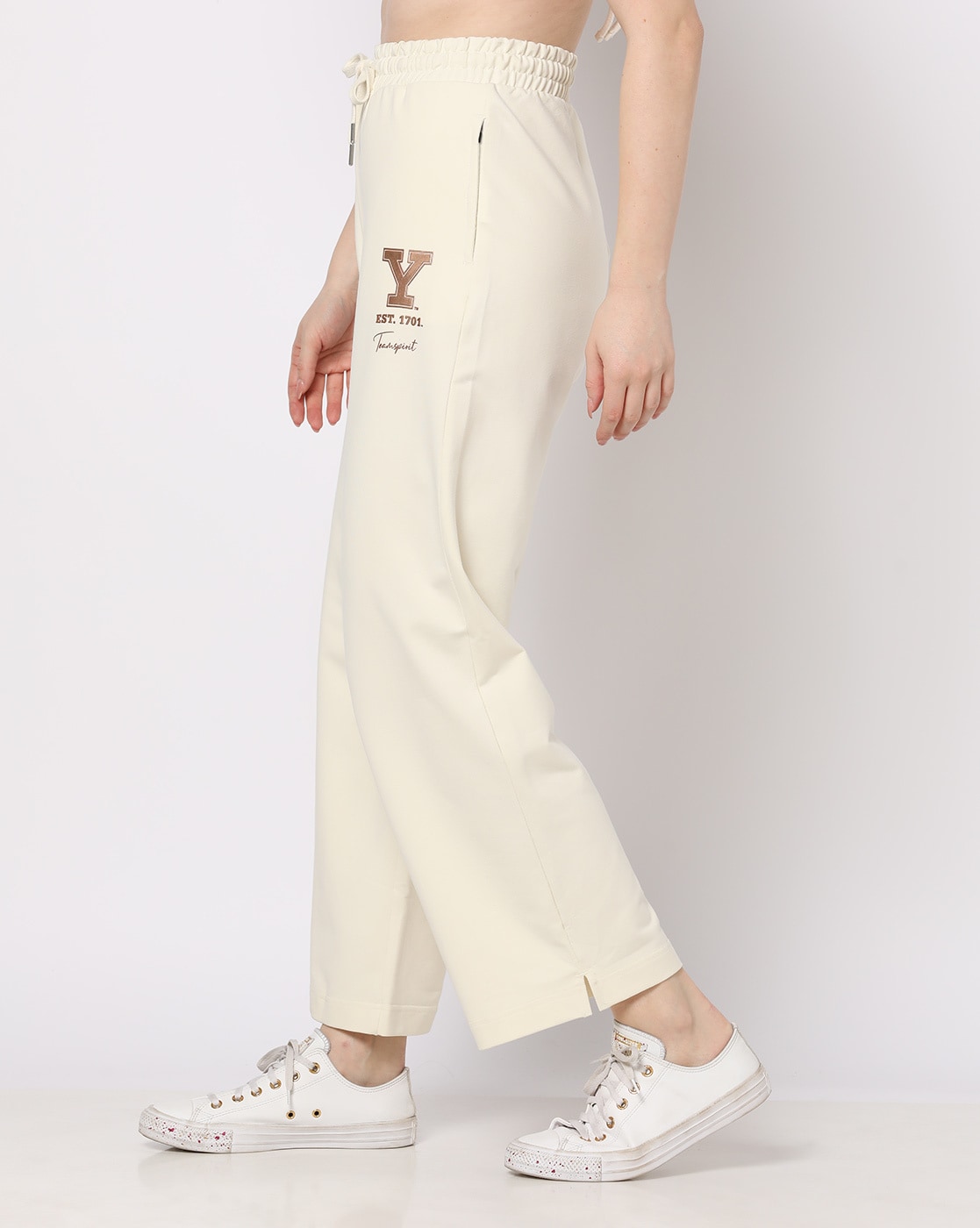 Buy Off-White Track Pants for Women by Teamspirit Online