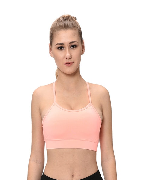 Non-Wired Sports Bra with Elasticated Straps