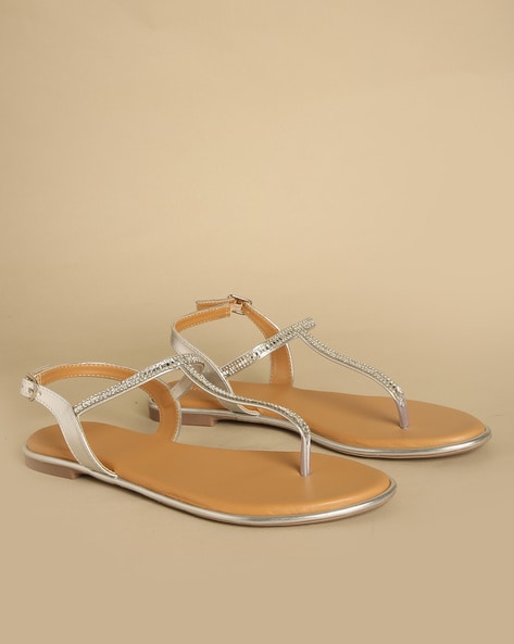 Flat Thong Sandals for Womens Casual T-Strap Sandal Open Toe Slipper Flip  Flops Strappy Rhinestone Flat Sandals - Walmart.com