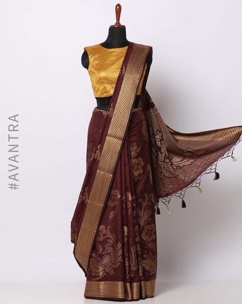 Rasya Saree - Chocolate brown – Issa Studio