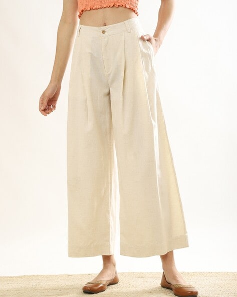 Pleated Pants with Embroidery Price in India
