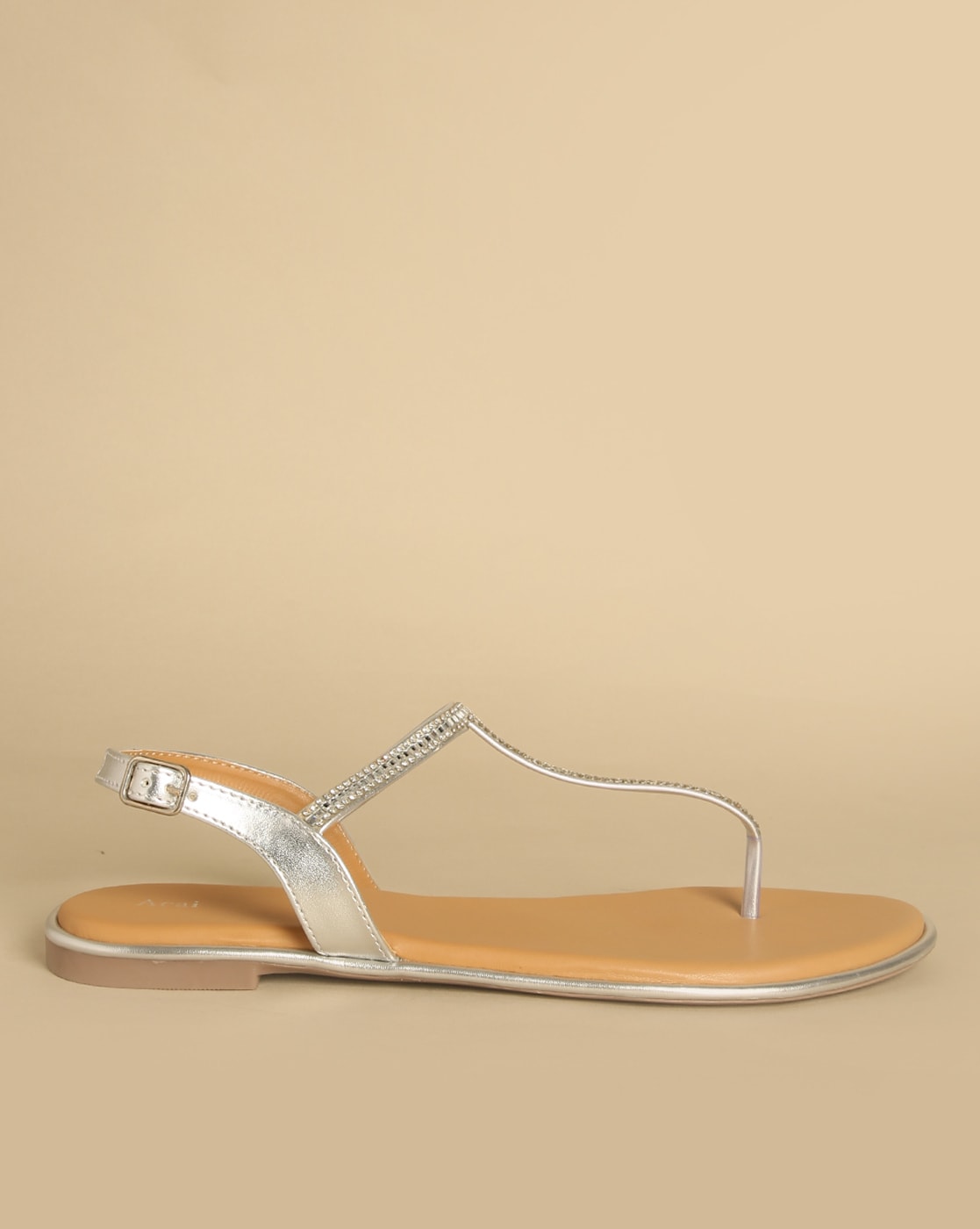 ASOS DESIGN Wide Fit Fair Enough embellished flat sandals in silver | ASOS