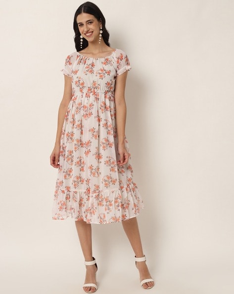 Doen Floral Printed Slip Dress Midi A-line Dress for Women Size S/M/L | eBay