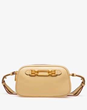 Buy Bally Venni Embellished Mini Bag Cream Color Women AJIO