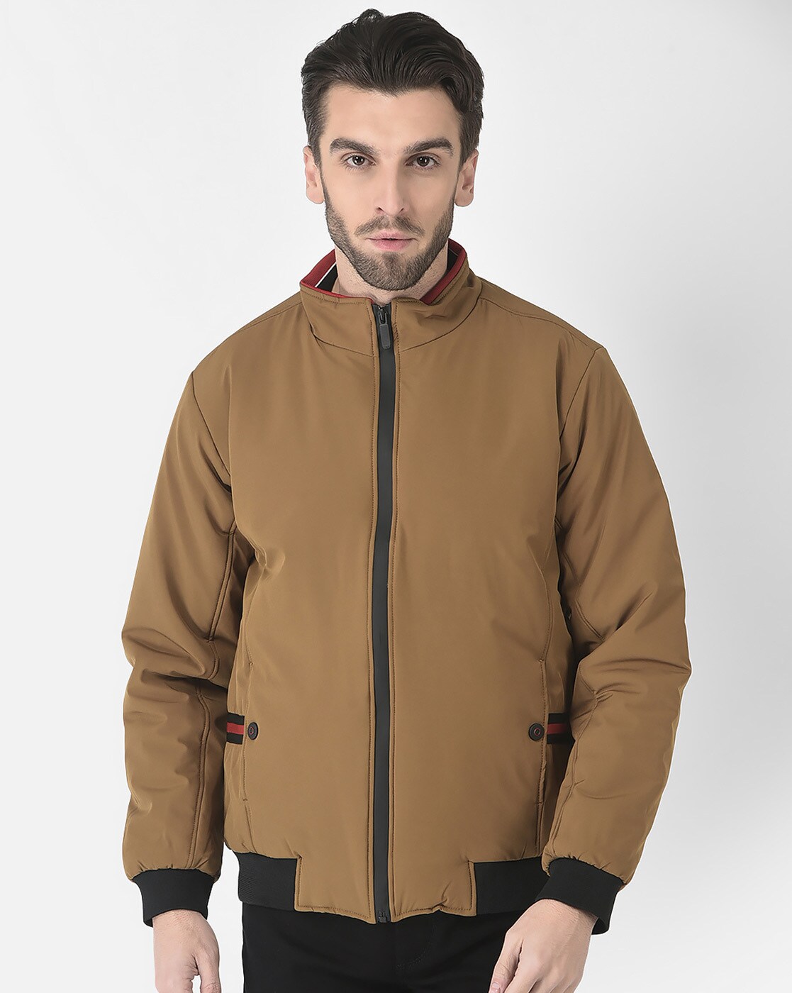 Buy Ascot Brown Relaxed Fit Suede Jacket from Westside