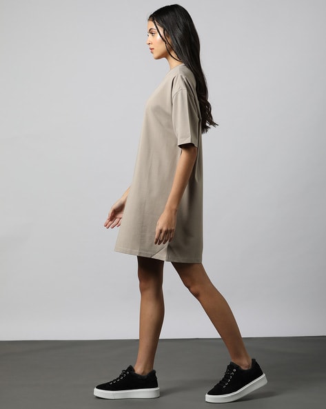 T shirt dress tan online