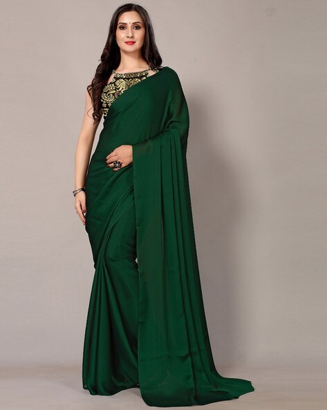 Buy Blue Sarees for Women by TIKHI IMLI Online | Ajio.com