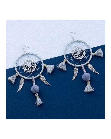 Sterling Silver Gold Plated Dream Catcher Drop Earrings – Shiels Jewellers